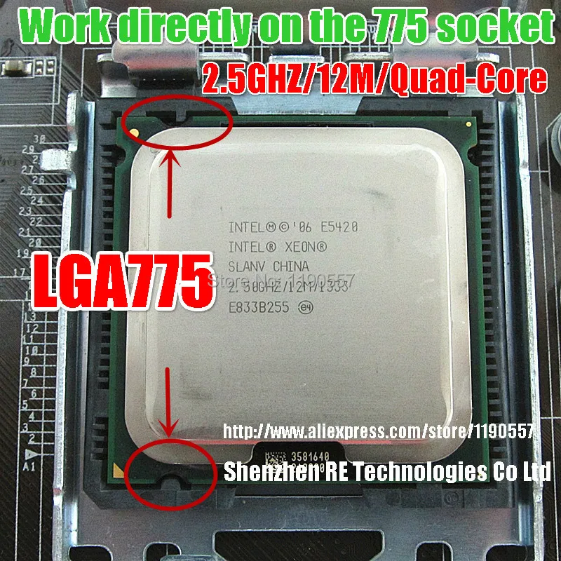 Intel Xeon E5420 2.5GHz Processor Work on LGA 775 motherboard