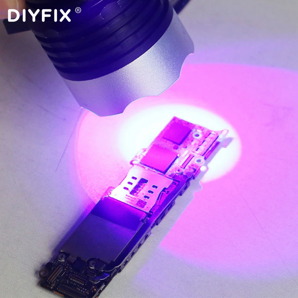 DIYFIX UV ランプグリーンオイル高速硬化ライト携帯電話ロジックボード CPU NAND チップ修復ツール USB 5 V