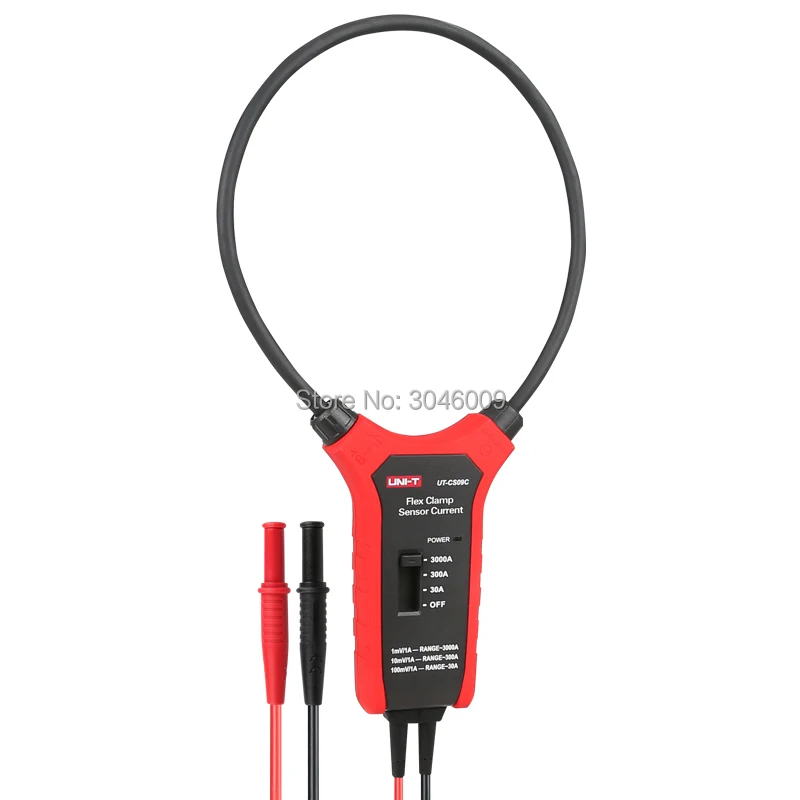 UNI-T UT-CS09A/UT-CS09C مستشعر المشبك المرن، 3000A AC المشبك متر، راسم الذبذبات / مسبار التيار المتعدد