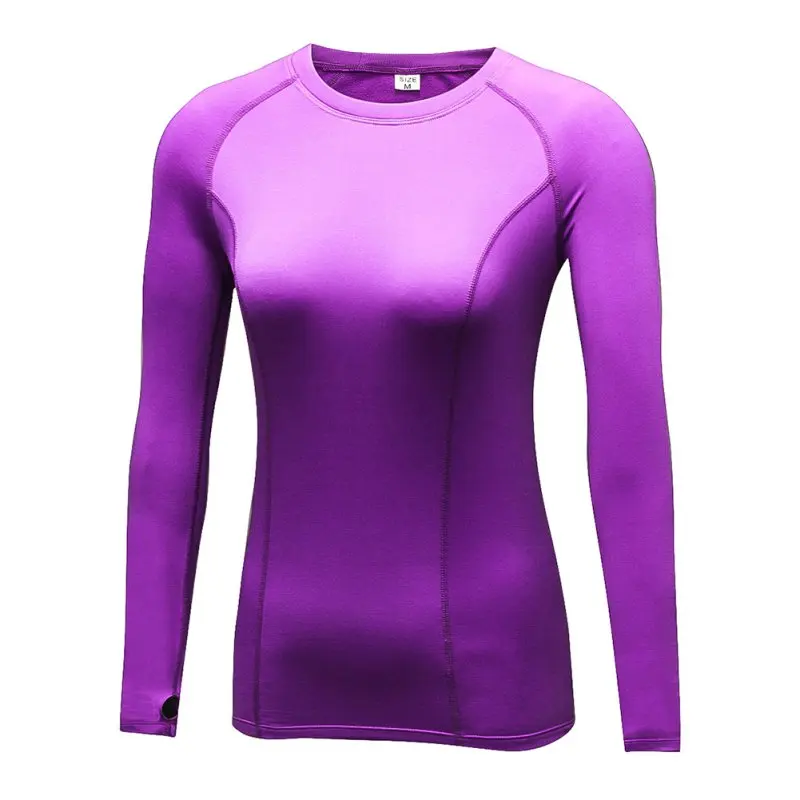 Women Autumn Nylon Quick-Drying Long Sleeve Fitness Gym Running Yoga T-Shirt