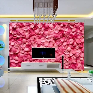 

Custom stickers large mural 3D wallpaper 3D wallpaper background 3D wallpaper the living room bedroom TV Television rose petals