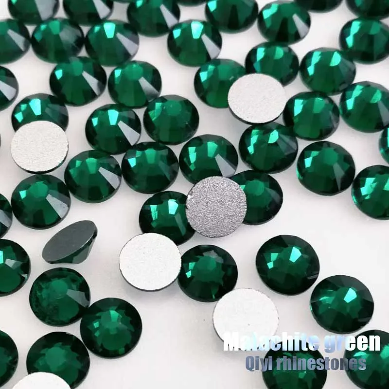 Malachite green 3D Super flash high quality galss nail art non hotfix flatback rhinestones,diy accessory FM08