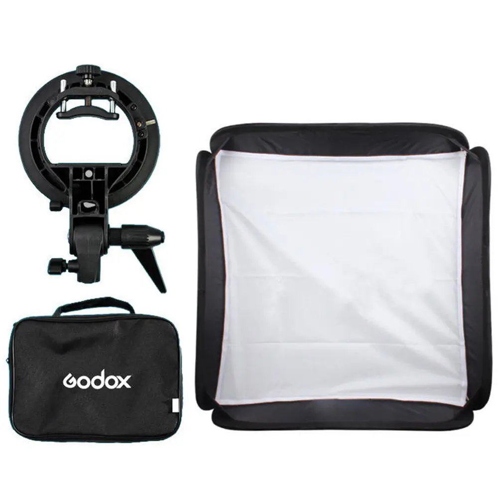 Godox S-Type Bracket Holder 80x80cm Softbox For Flash Speedlite Snoot Reflector