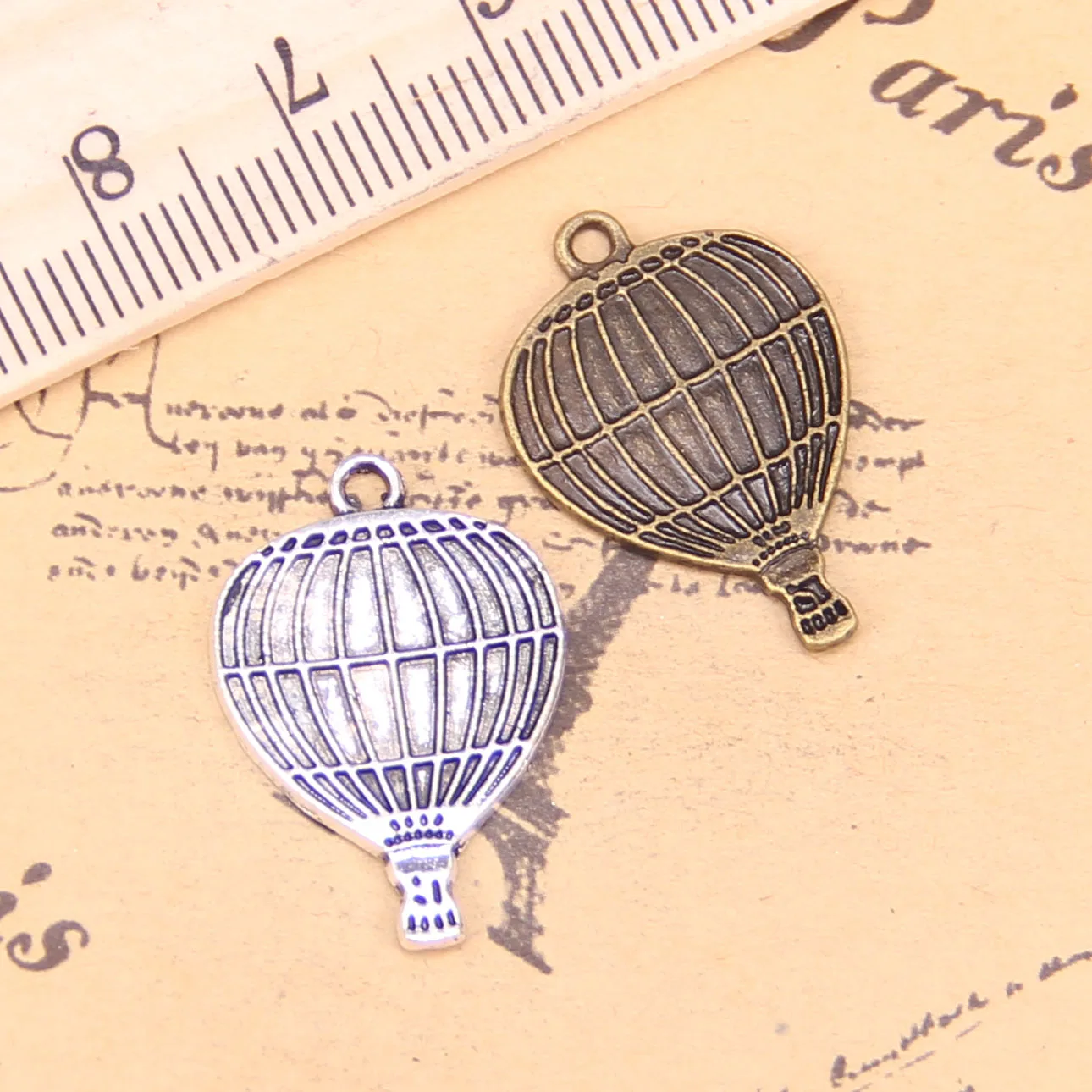 76pcs Jewelry Charms hot air balloon 24x16mm Antique Silver Plated Pendants Making DIY Handmade Tibetan Silver Jewelry