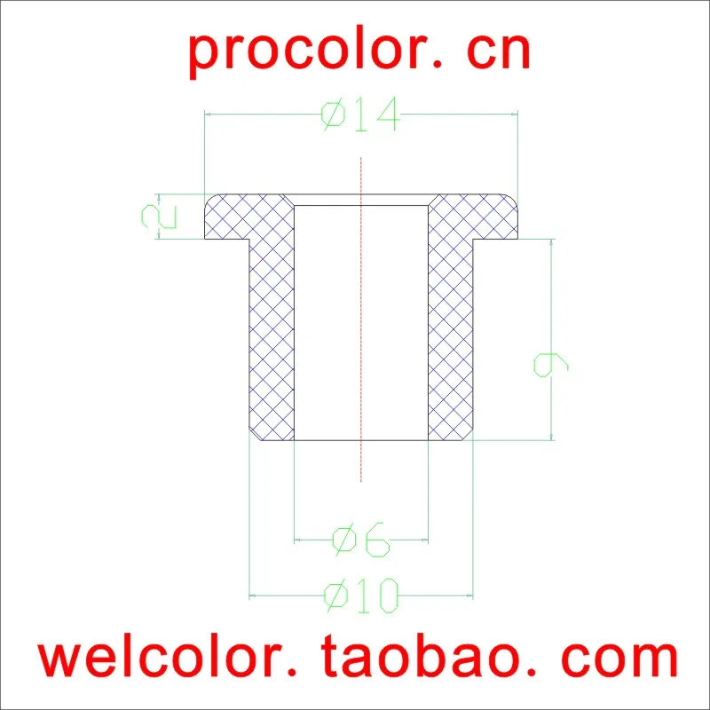 T type silicone rubber Hollow plug single hole Motor Torque Bung OD 25/64