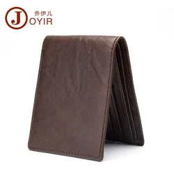Wallet men leather small solid Mens Passport Holder Wallets Cowhide Passport Cover Purse Brand Male Credit&Id Car notecase