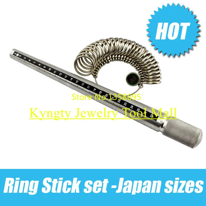 Ring Gauge Stick measurement Scales for JAPAN SIZE & Manufacture Ring Loop,Finger Sizer Measure Jewelry Tool Set