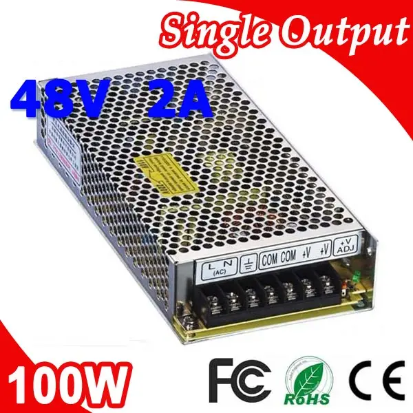 

S-100-48 100W 48V 2A Single Output LED Switching Power Supply Transformer 220V AC to 48V DC