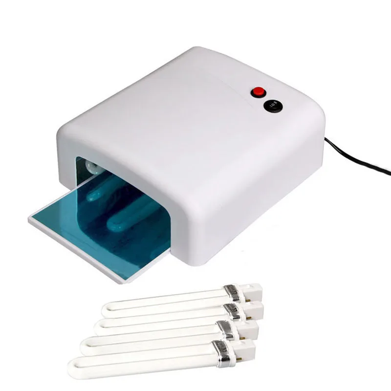 2017 New Pro Nail Polish Dryer Lamp 36W LED UV Gel Acrylic Curing Light Spa Kit With 4 Tubes