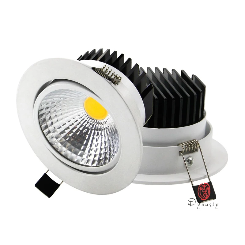 Focos LED regulables modernos COB, luces descendentes de aluminio de alto Lumen, luces de techo ocultas, Iluminación comercial de Hotel empotrada