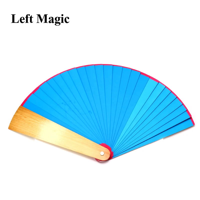 Four Color Magic Fan Color Changing Fan Magic Tricks Magician Stage Gimmick Props Comedy Close Up Illusion