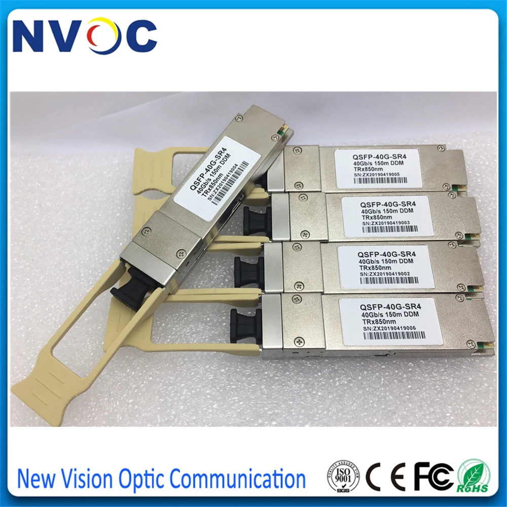 

40G QSFP+ SR4,40Gb/s Transceiver Module,MMF,850nm,100/300M 300Meter MPO Connector Fiber Optic