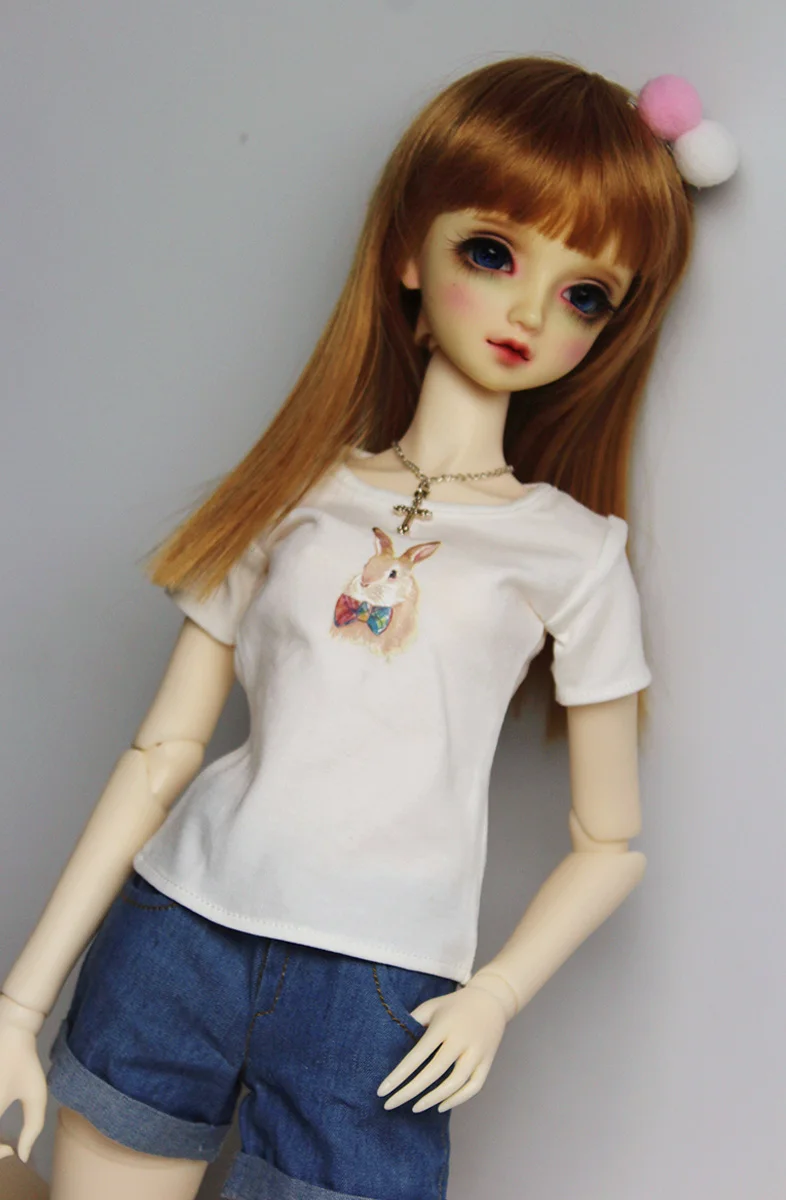 BJD doll clothes for 1/3 1/4 1/6 BJD doll SD, AS, LUTS, DOD, DZ doll fashion print t-shirt