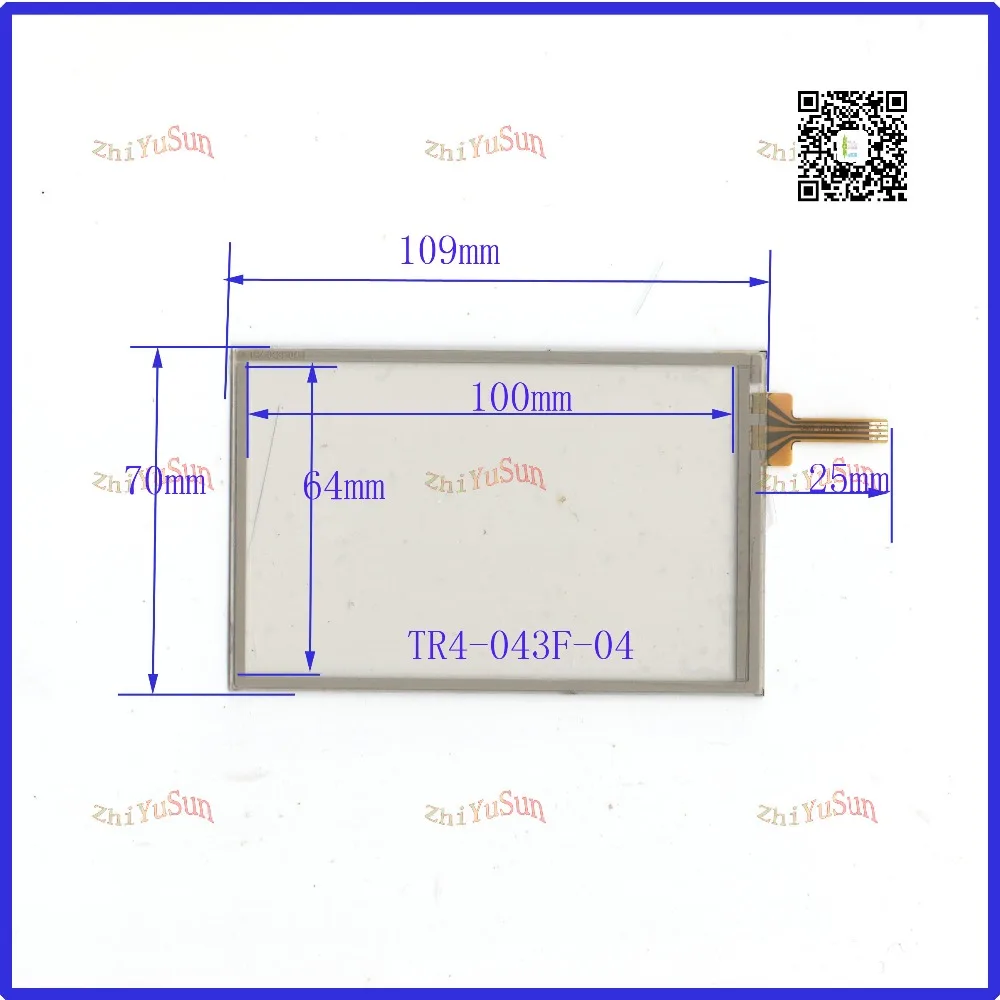 

ZhiYuSun TR4-043F-04 for 4.3GPS GLASS 109*70 for tble compatible for soling gps touch New 4.3 Inch Touch Screen 109mm*70mm