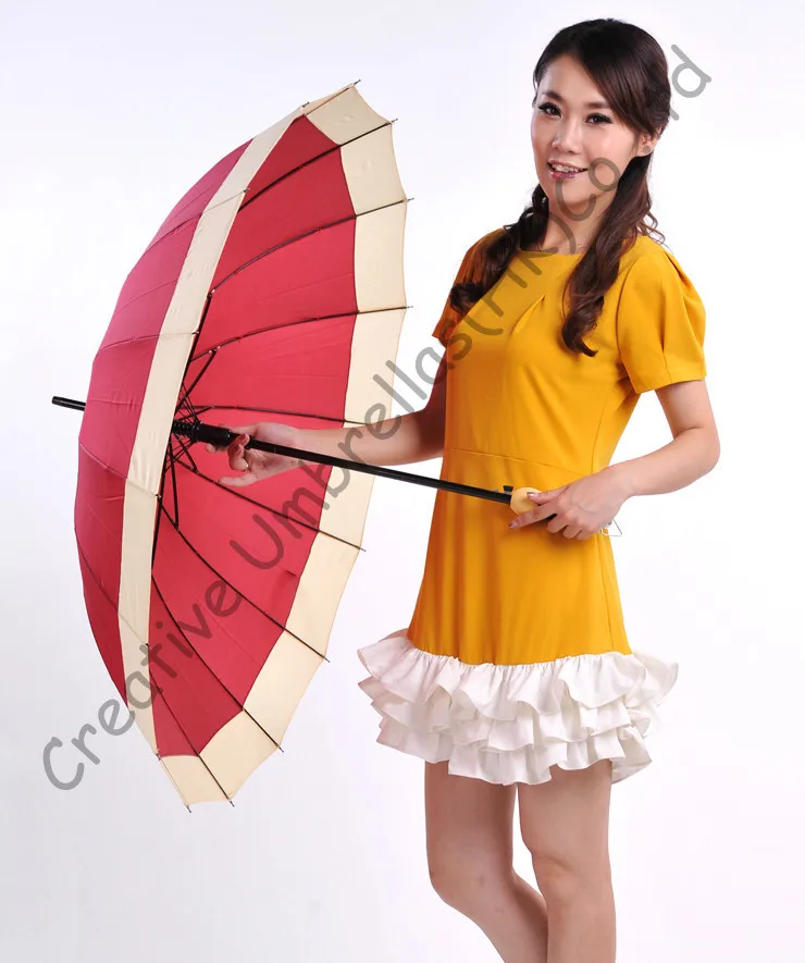 

Auto open,16 umbrellas' ribs,pongee fabric,big size,drop shipping allowed,straight umbrellas,14mm metal shaft and fluted ribs