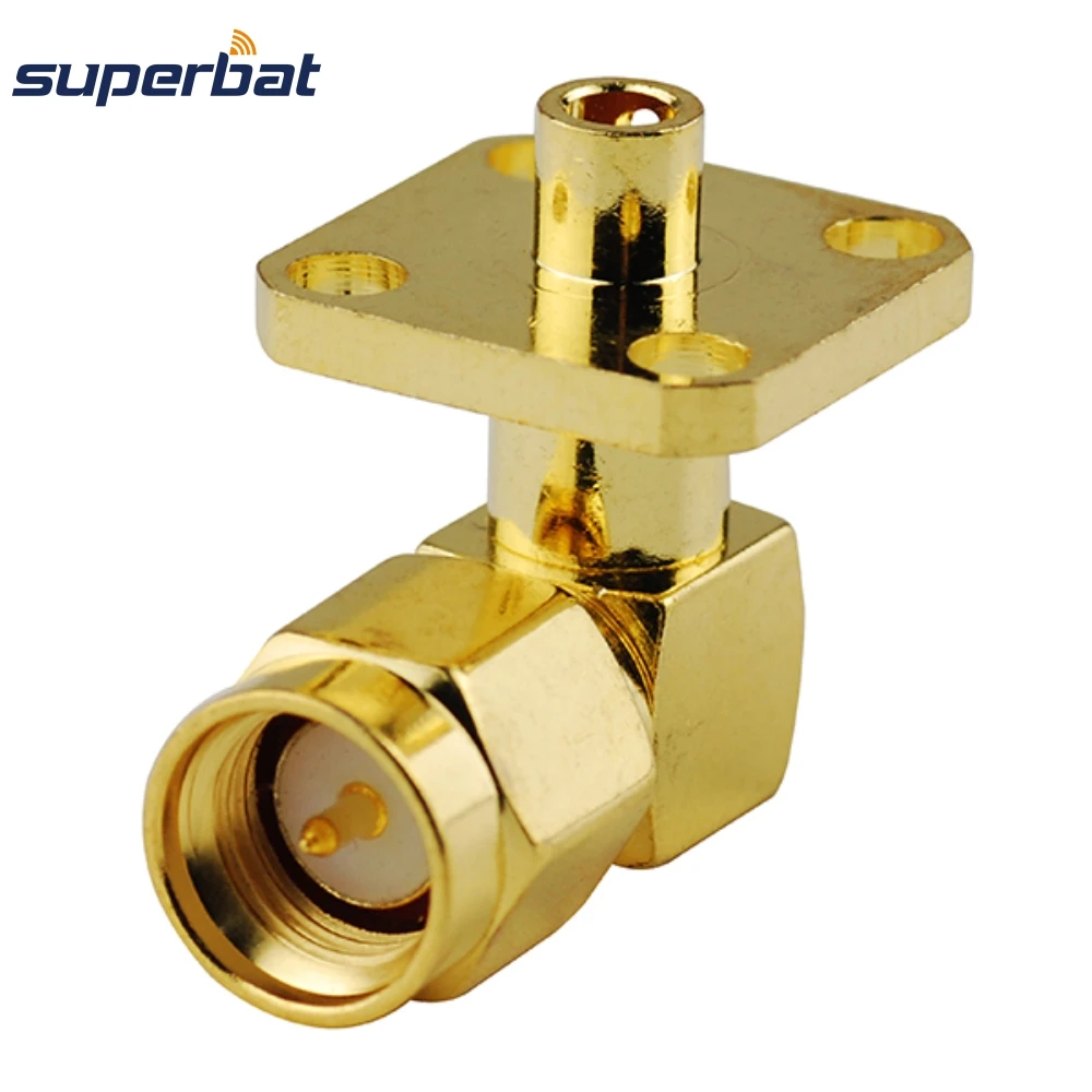 

Superbat-SMA Male 4 Hole Panel Mount Right Angle RF Coaxial Connector for Semi-rigid Cable, 086 '', Cable RG405, 10Pcs