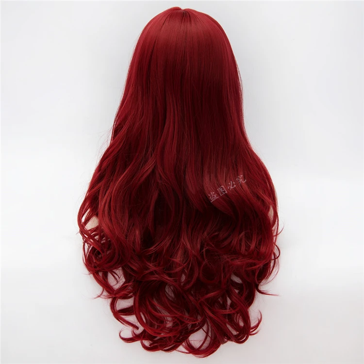 Poison Ivy 70cm Wine Red Long Wavy Cosplay Wig Heat Resistant Cosplay Costume Wig