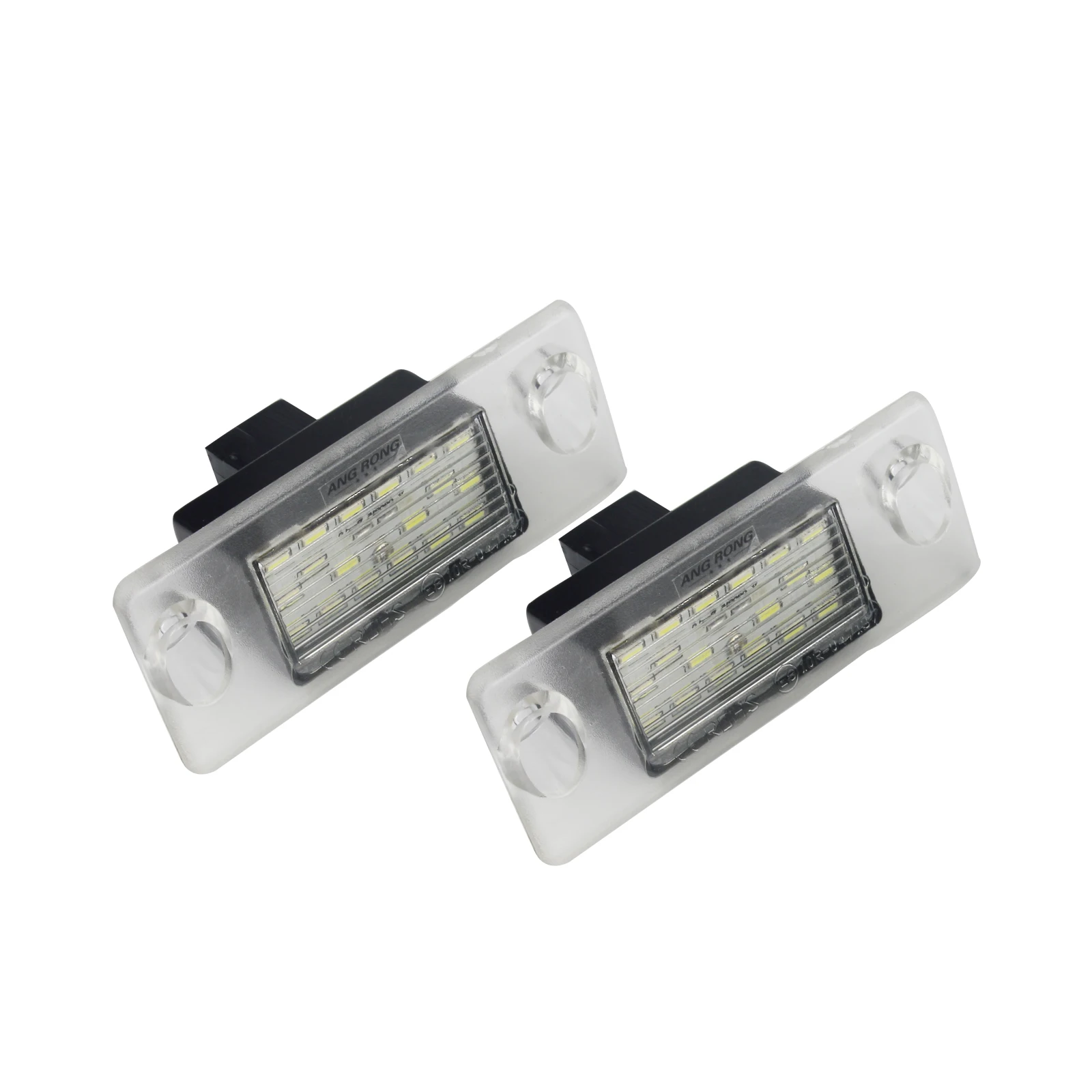 ANGRONG 2pcs White LED License Number Plate Light Lamps For Audi A4 B5 1995-2001 Error Free
