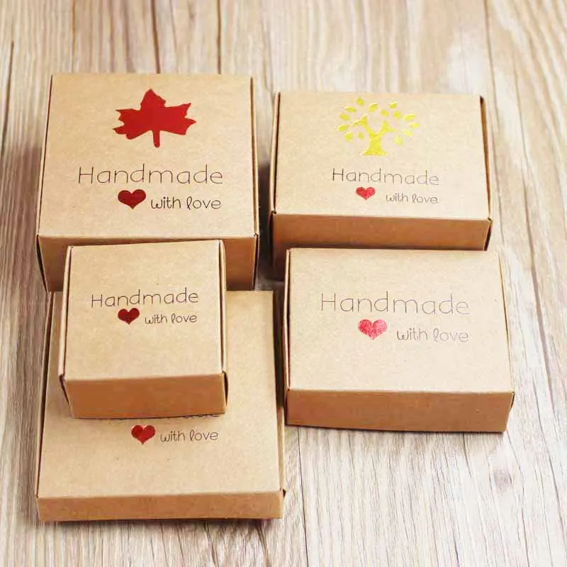 10pcs Multi Size Gifts Box with Window Marbling Style kraft Paper Window Wrapping Package for Jewelry Party Supplies