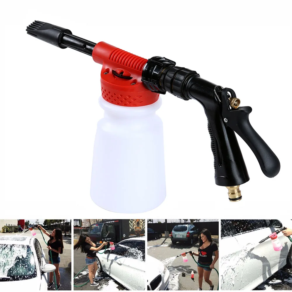 

Car Washer High Pressure Snow Foamer Water Gun 900ml Car Cleaning Foam Gun Washing Foamaster Gun Water Soap Shampoo Sprayer