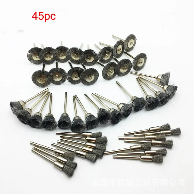 

45Pcs Set Steel Wire Wheel Polishing Wheels Kit for Rotary Tools