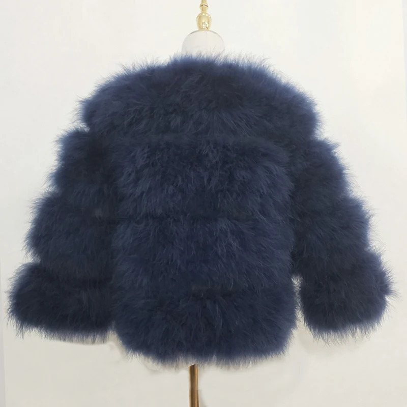 newowlbie Sexy ostrich hair turkey leather fur coat plus leather women\'s jacket genuine down short jacket retail / wholesale