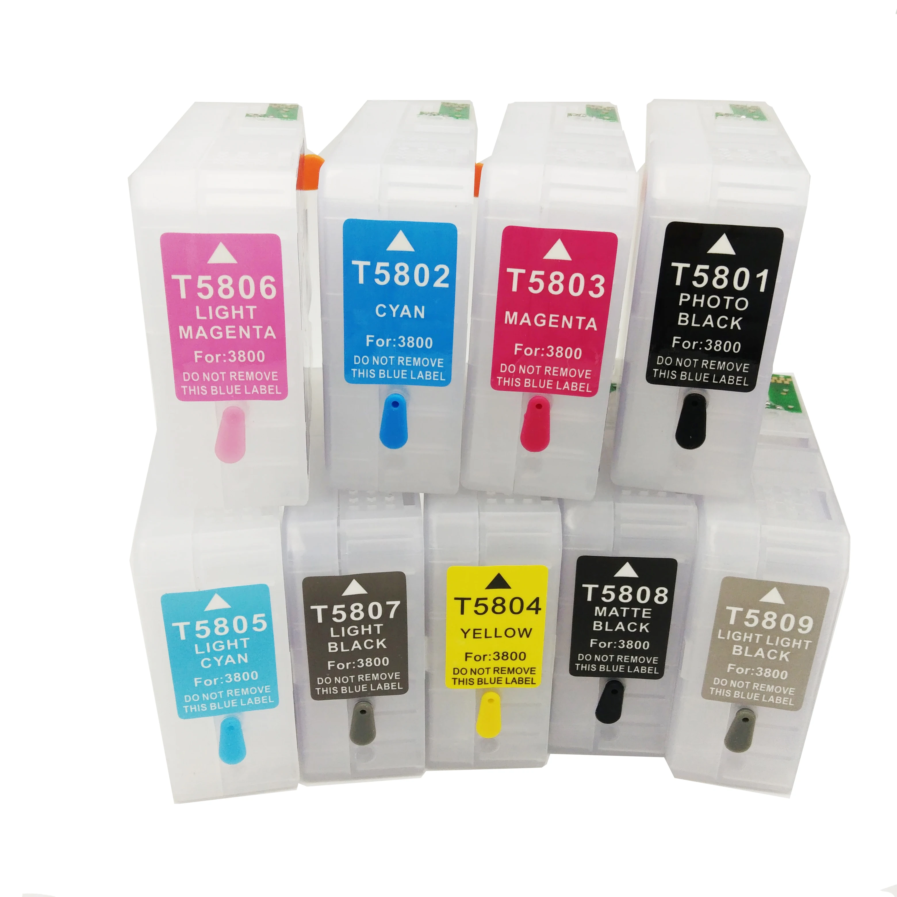 T5801 T5802 T5803 T5804 T5805 T5806 T5807 T5808 T5809 For Epson Stylus Pro 3800 3800C 3880 Refillable Ink Cartridge