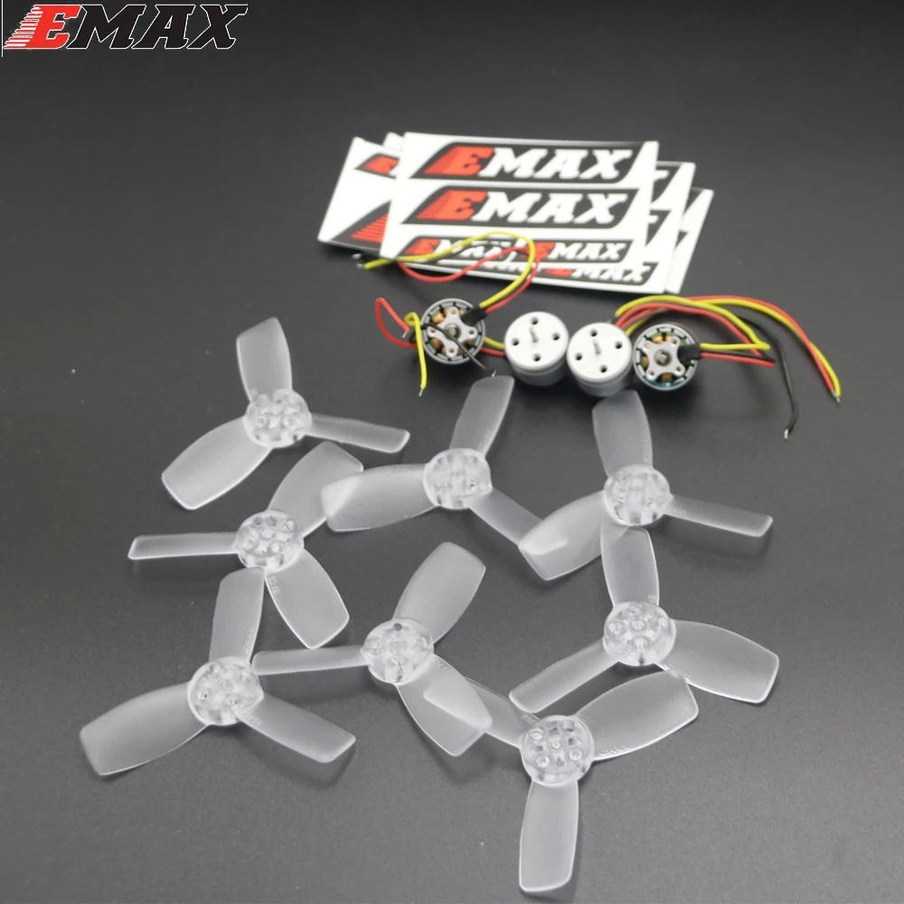 

4pcs/set EMAX RS1104 5250KV Brushless Motor 1S-3S with T2345 3 propeller CW CCW props for 130 RC Racer Drone Quadcopter