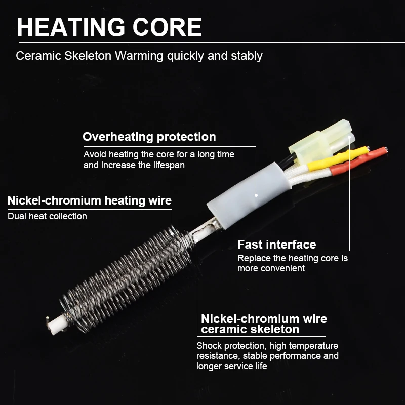 QUICK 857DW + 957DW + 706W hot air gun soldering station heater core steel tube  Steel pipe A1147