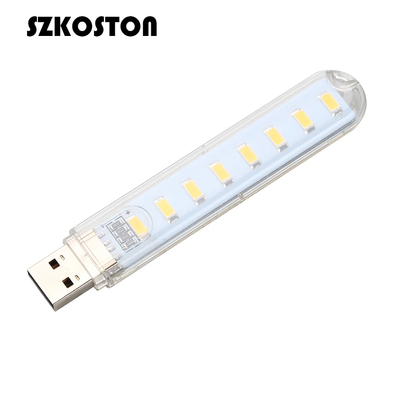 5V USB 3/8 LED Decoration light Car Indoor Reading lamp USB Gadget for PC Computer Auto USB device For Camping Night Light