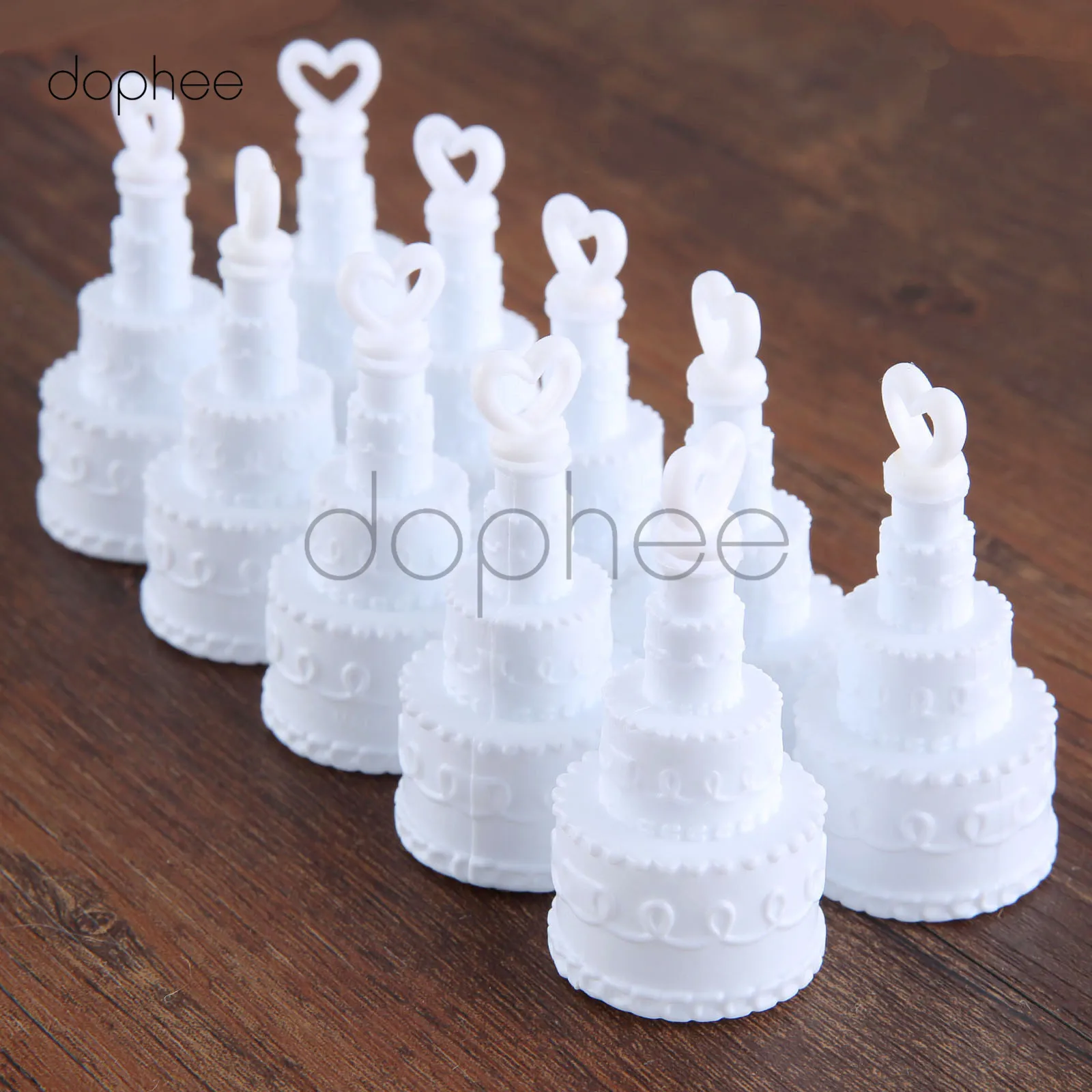 dophee 10pcs/lots Bubble Bottles for wedding Birthday Party Decor Cake Shape DIY Self  Empty Bubble Soap Bottles