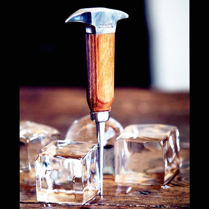 ICE CRUSHERS Stainless Steel Ice Pick Bar Pickaxe, Bar Chisel and 1-Point Ice Piton