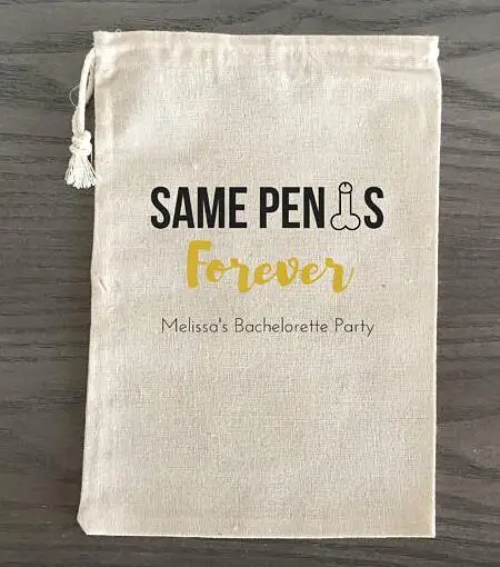 

custom Same Penis Forever birthday wedding Party first aid Hangover Kit jewelry Bachelorette bridal shower favor muslin Bags