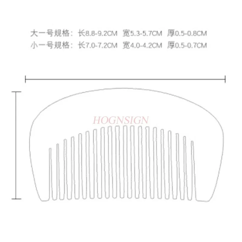 Mini portátil con cuerno de Alo, amarillo y blanco, con bolsillo, peines para bebé, cepillo para el pelo, suministros de peluquería, peine pequeño de esquina, Natural auténtico