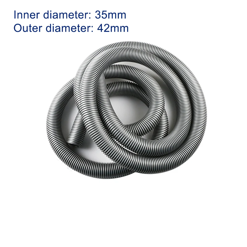 2m Inner Diameter 35mm Outer Diameter 42mm Gray High Temperature Flexible EVA Hose Soft Pipe Vacuum Cleaner Accessories