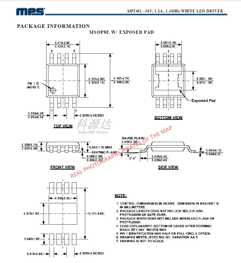 10 cái/lốc MP2481DH-LF-P MSOP8 MP2481 2481D Còn Hàng