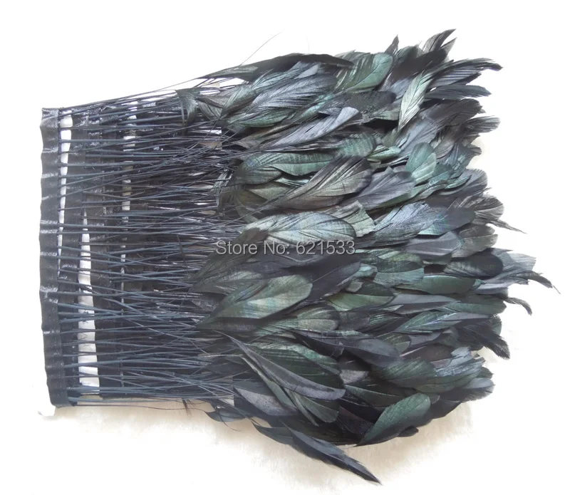 Stripped Feathers,10Yards/Lot-BLACK Stripped Coque Tail Feathers Wholesale,Stripped Rooster Tail Feathers for Millinery,Costume,