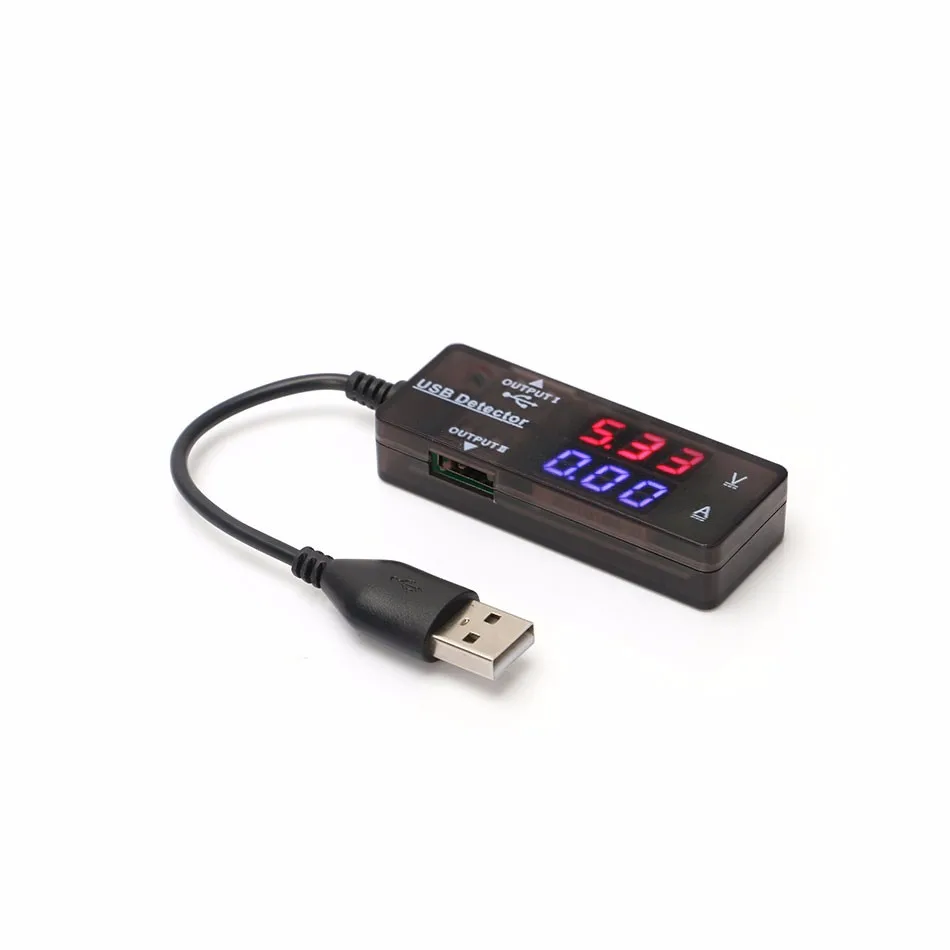 LED Digital USB Detector Voltage and Current Tester Dual Ports for Cell Phone Tablet Power Bank Charger Tester Meter