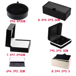 Black Cufflink Box Velvet Show Cases Jewelry Show Box For Gift Jewelry Storage Organizer Case Jewelry Wholesale price of factory