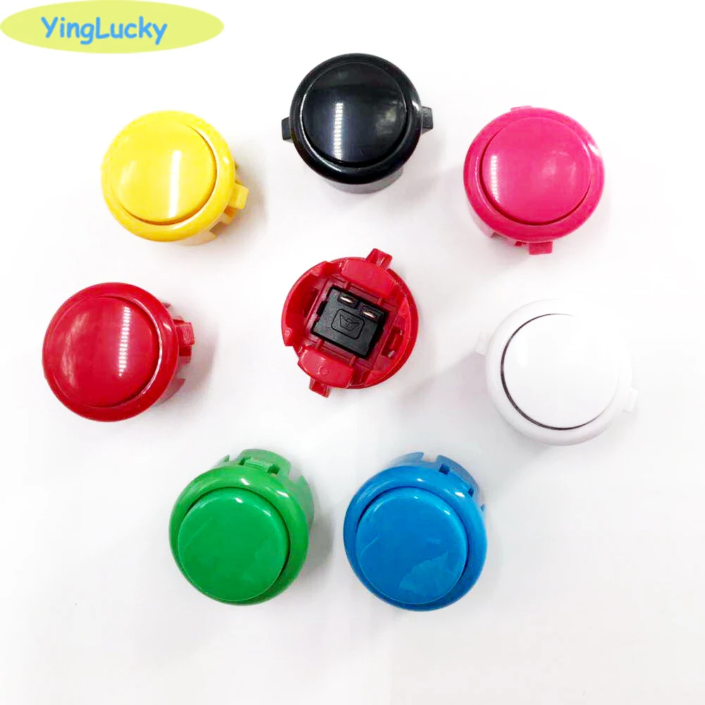 1pcs Arcade Buttons Arcade Game Sanwa Button 30mm & 24mm  Factory Price Round Push Built-in Small Micro Switch Button