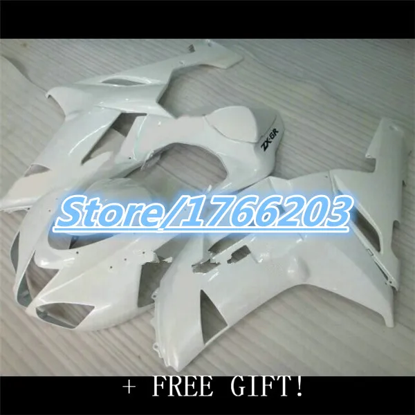 

km Hot Sales,ZX 6R 07 08 636 2007 2008 fairing For Ninja ZX6R 2007-2008 Full White Race Fairing Kits