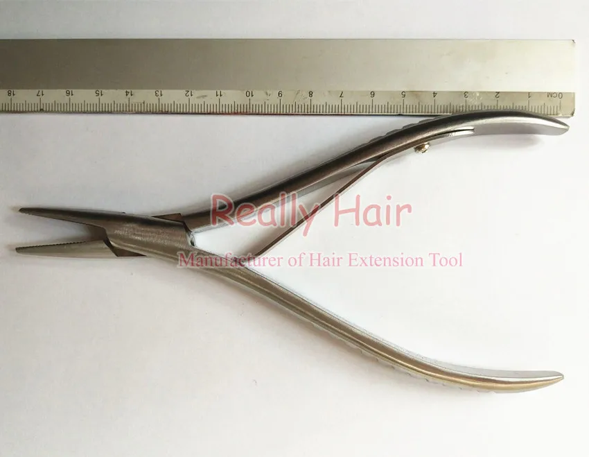 Flat head net tooth Stainless steel hair extension tongers Plier / Reduction&Remove Plier