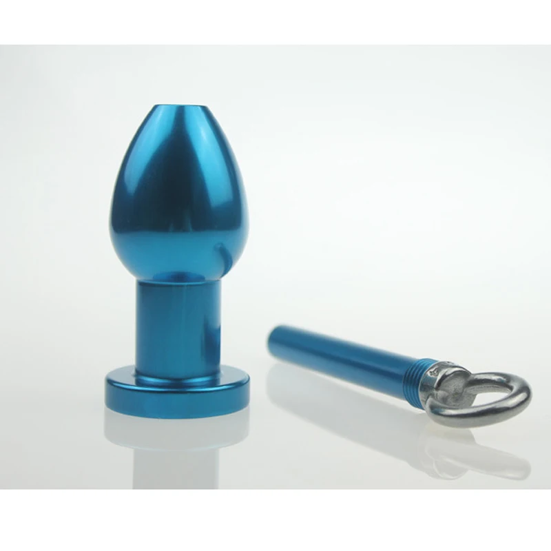 Plug anal en alliage d'aluminium avec anneau de face, livres d'espace de lavement perfecMetal, tête propre vaginale, plug anal pour chatte