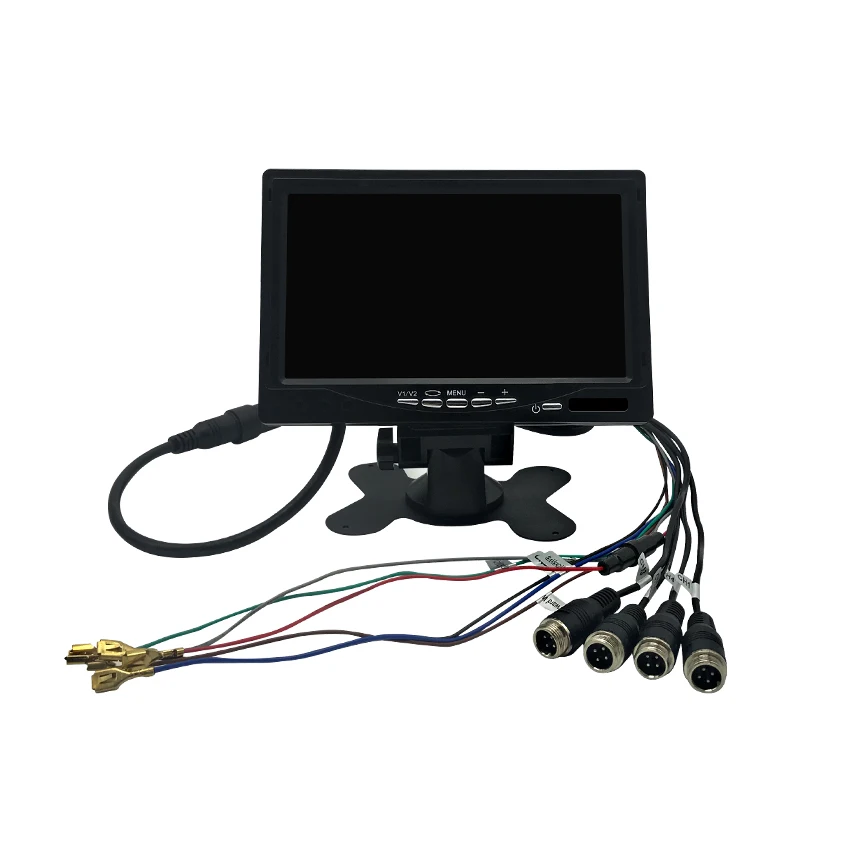 High quality  direct 7 inch display drive board AHD Quad high resolution 4 ch video splitter car monitor