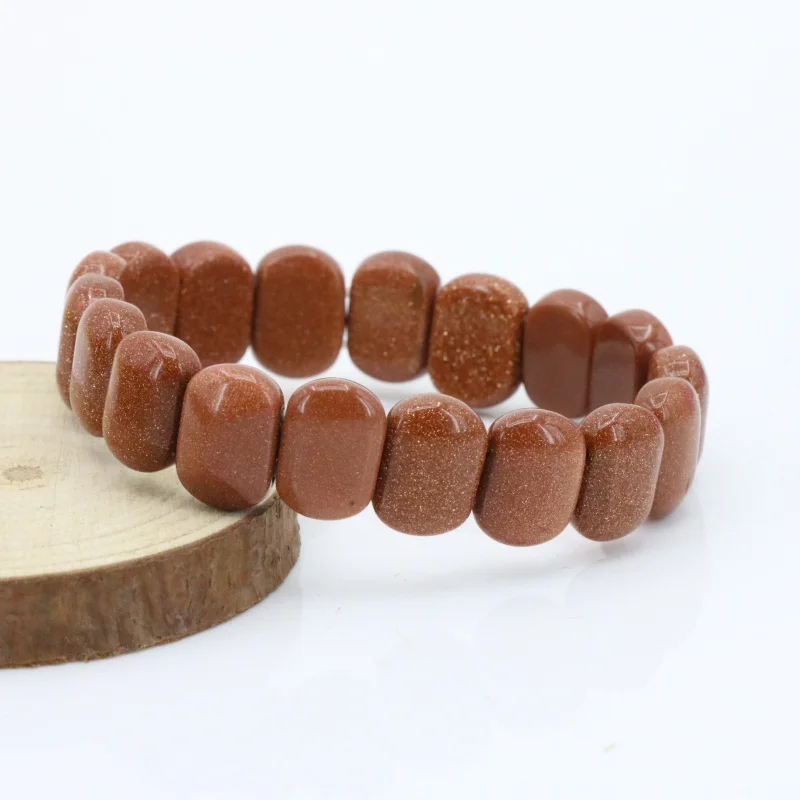 DiscountsGolden sand elastic bracelet multi element collocation DIY stone,two shapes can be selected fashion jewelry