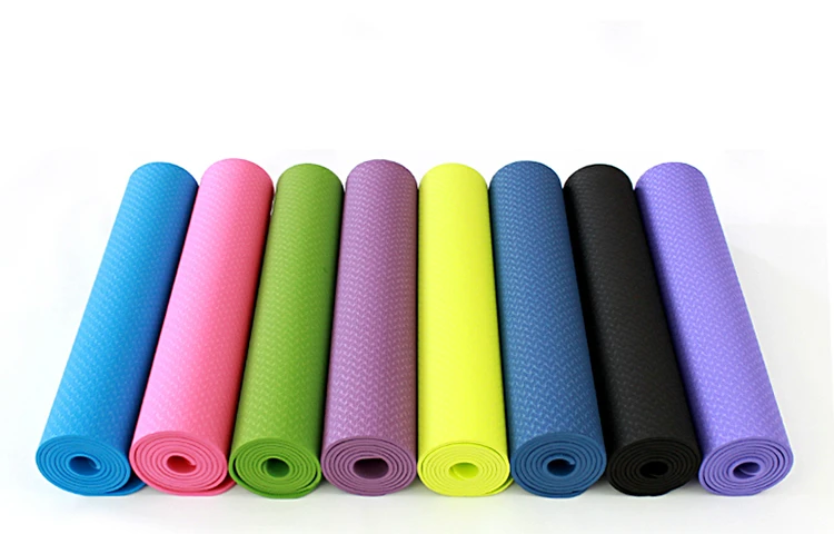 TPE Yoga Mat 6mm (beginner) Non-slip Female Male Thickening Long Fitness Dance Mat Home Fitness Mat Three-piece 183cm*61cm