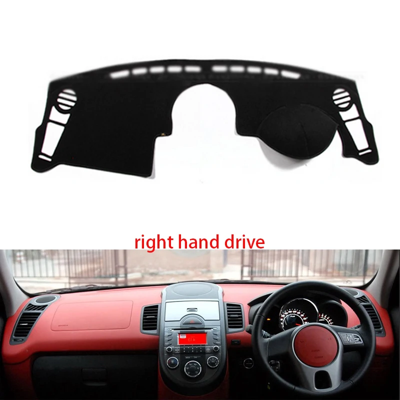 For kia Soul 2010 2011 2012 2013 2014 2015 2016 Car Styling Dash Mat Dashmat Dashboard Sticker Cover  Dash Board Cover Carpet