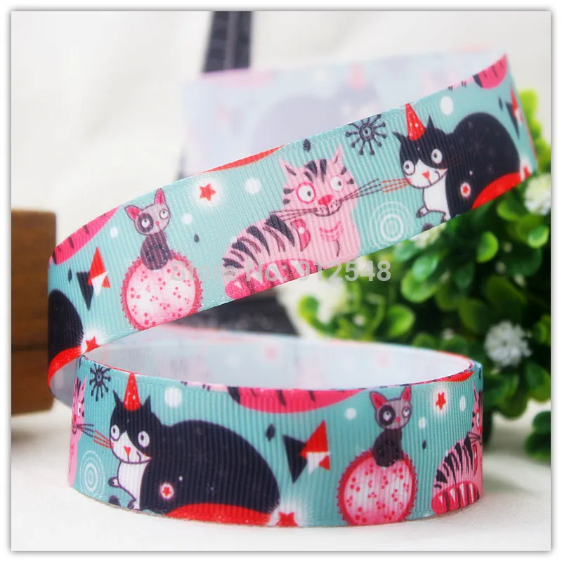 YJHSMY XW61718,9style 22/25mm 5yard/lot Christmas series Printed grosgrain ribbon,DIY handmade materials,accessories,wedding