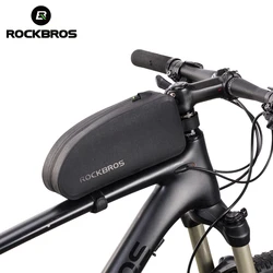 ROCKBROS Bicycle Bags MTB Road Cycling Front Tube Bag Waterproof  Portable Storage Handlebar Carry On Frame Bike Bag Accessories