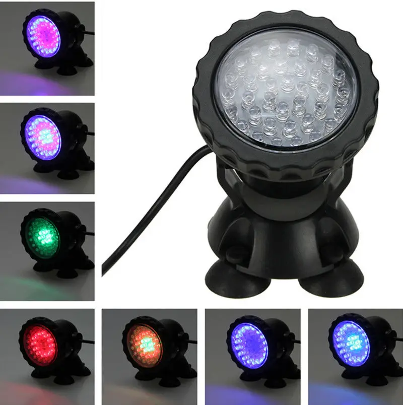 36 LED Submersible Underwater Spot Light for Water Garden Pond Fish tank pool fountain spotlight- 6 colors optional